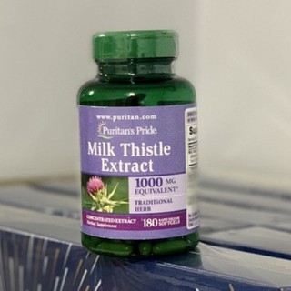 Viên uống Milk Thistle 1000mg Puritan’s Pride – Bổ Gan, Giải Độc Gan – 180 viên