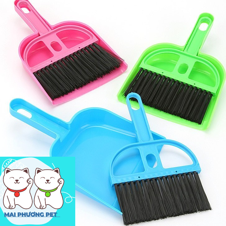 Xẻng hót phân kèm chổi mini dùng hốt phân cho chó mèo và quét dọn bàn thờ,bàn làm việc