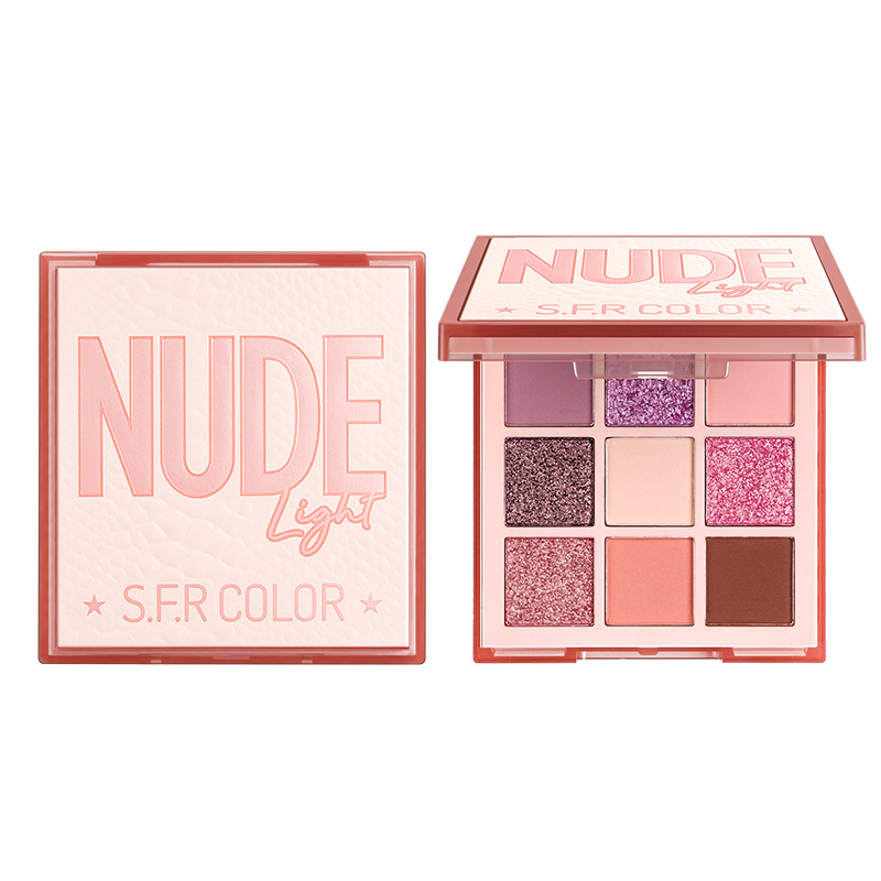 mẫu da 9 màu phấn mắt bảng, chín vuông bảng lưới eyeshadow, châu Âu và Mỹ eyeshadow | BigBuy360 - bigbuy360.vn