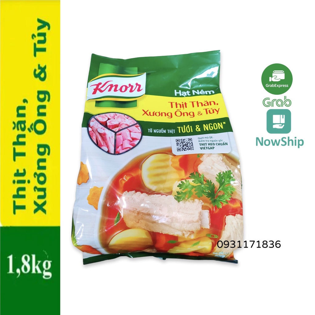 [Hoả Tốc] KNORR HẠT NÊM TỪ THỊT VÀ XƯƠNG 1.8KG 1,8 kg GÓI LỚN BIG SIZE date luôn mới