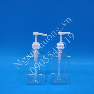 Bình nhựa có vòi bơm syrup,