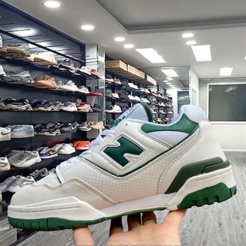 Giày New Balance 550 'White Green' BB550WT1, NB xanh lá bản SC BẢN NEW - Yabi_boutique