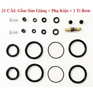 Phụ kiện sửa chữa bơm tay cao áp Ron, Gioăng, Doăng, phớt cao su - gồm nhiều vòng đệm cao su các loại và kèm 1 ti bơm