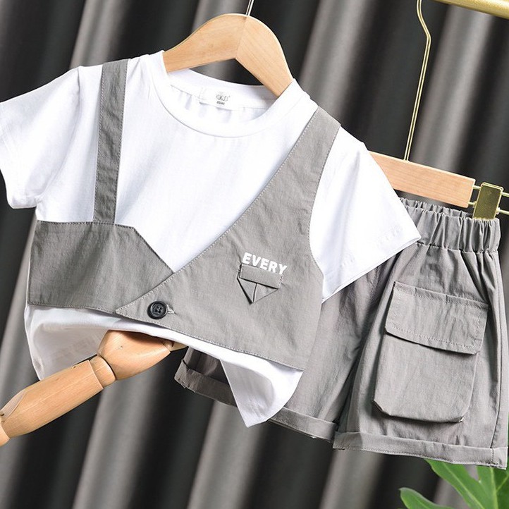 Bộ Cộc Tay Công Tử Cho Bé Trai Minchu kids