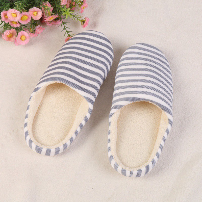 Dép đi trong nhà chống trượt bằng vải cotton mềm mại