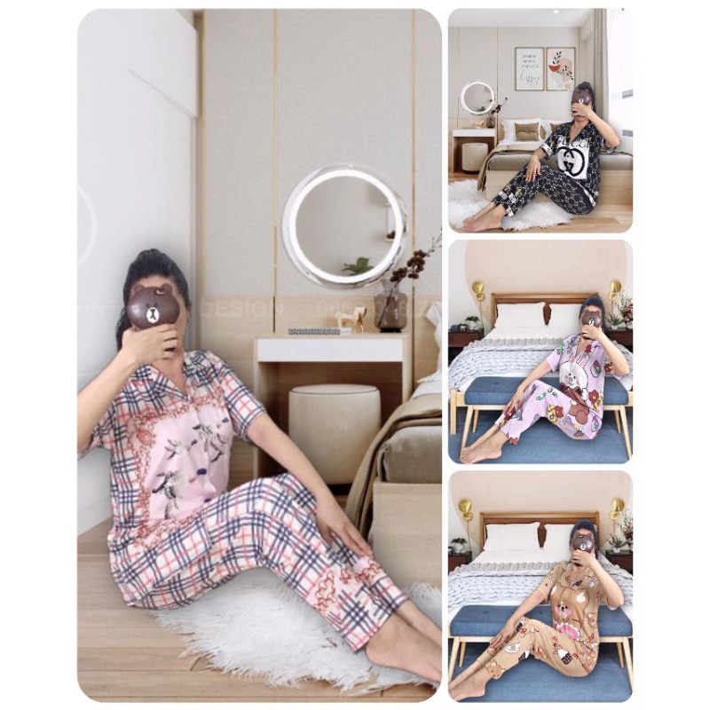 Bộ Pijama thun lạnh, in hình 3d cao cấp, hàng chuẩn shop xịn.