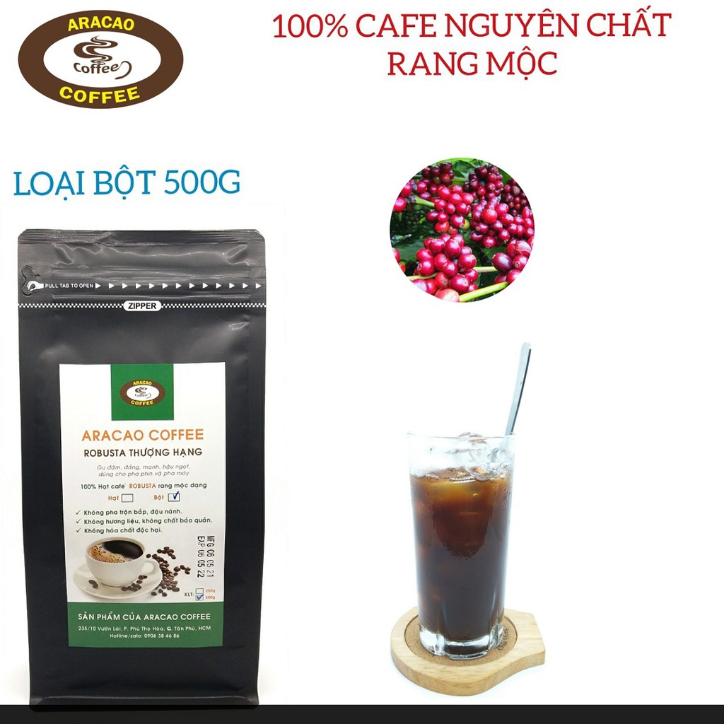 Cà phê rang xay nguyên chất, cafe rang mộc, ROBUSTA THƯỢNG HẠNG, pha phin và pha máy- ARACAO COFFEE | BigBuy360 - bigbuy360.vn