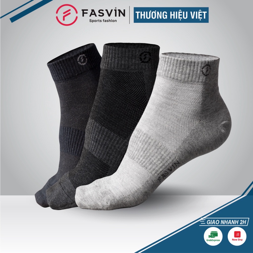 (Hàng Tốt) Tất nam cổ trung Fasvin mềm mịn co giãn tốt TN21902.HN (ảnh thật)