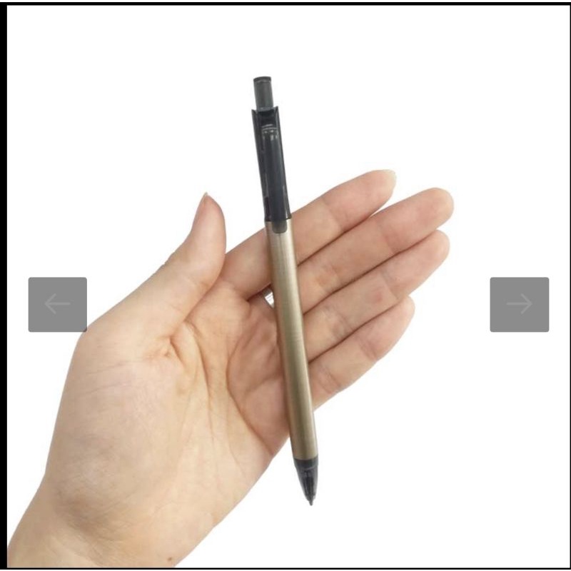 Bút chì bấm thân trơn MG ngòi 0.7mm màu đen - đồng Ms: AMP38808