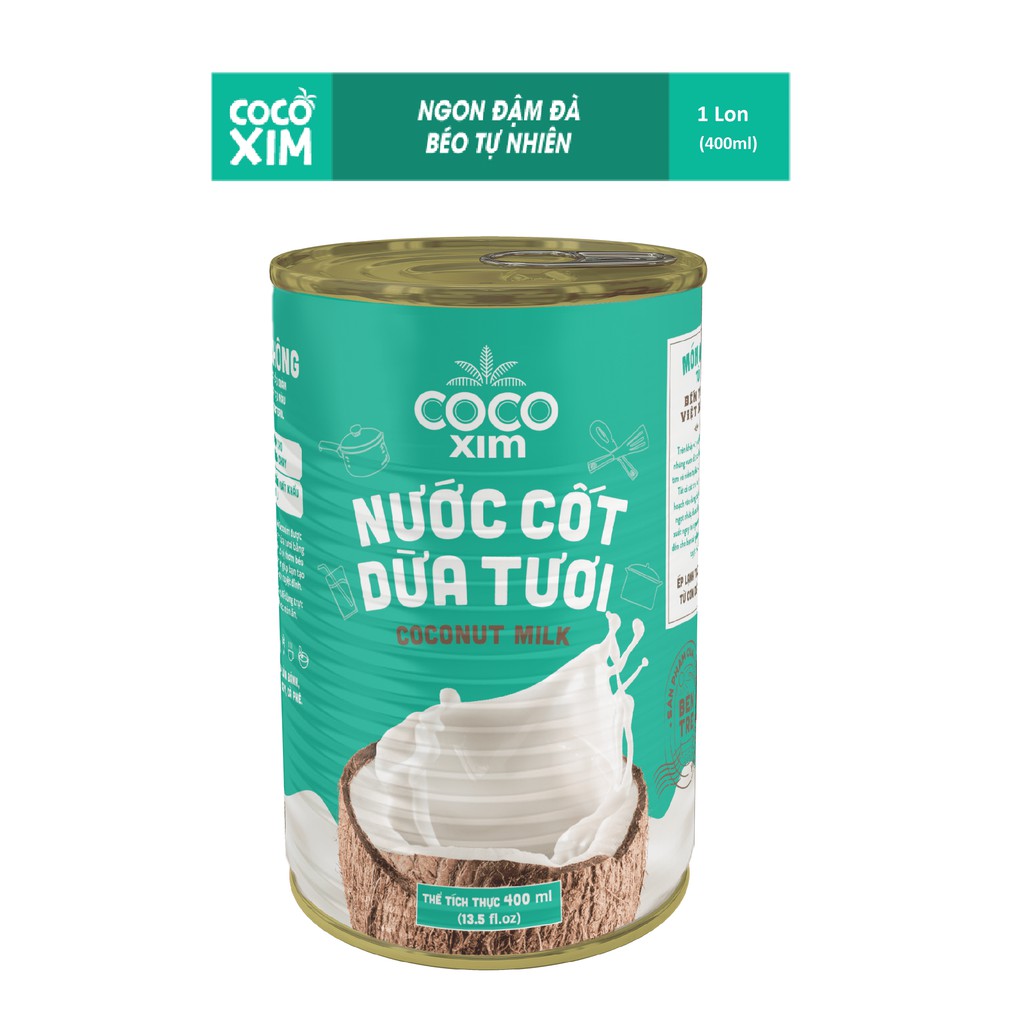 [NẤU ĂN SIÊU GỌN]_Nước cốt dừa tươi Cocoxim (12% béo) dung tích 400ml/Hộp | BigBuy360 - bigbuy360.vn
