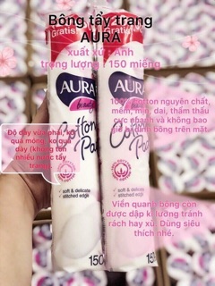 Bông tẩy trang Aura