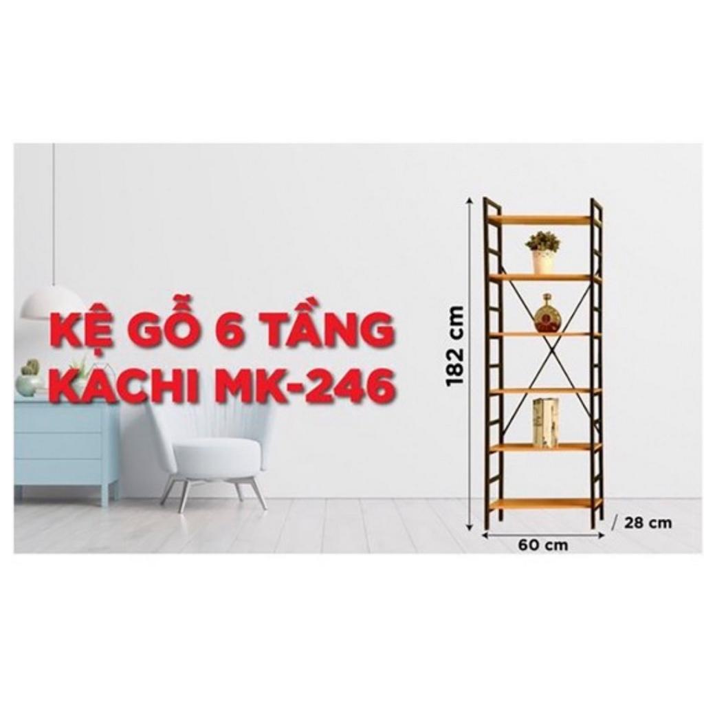 Kệ Gỗ Chân Sắt 6 Tầng Kachi MK246 (60 × 182CM)