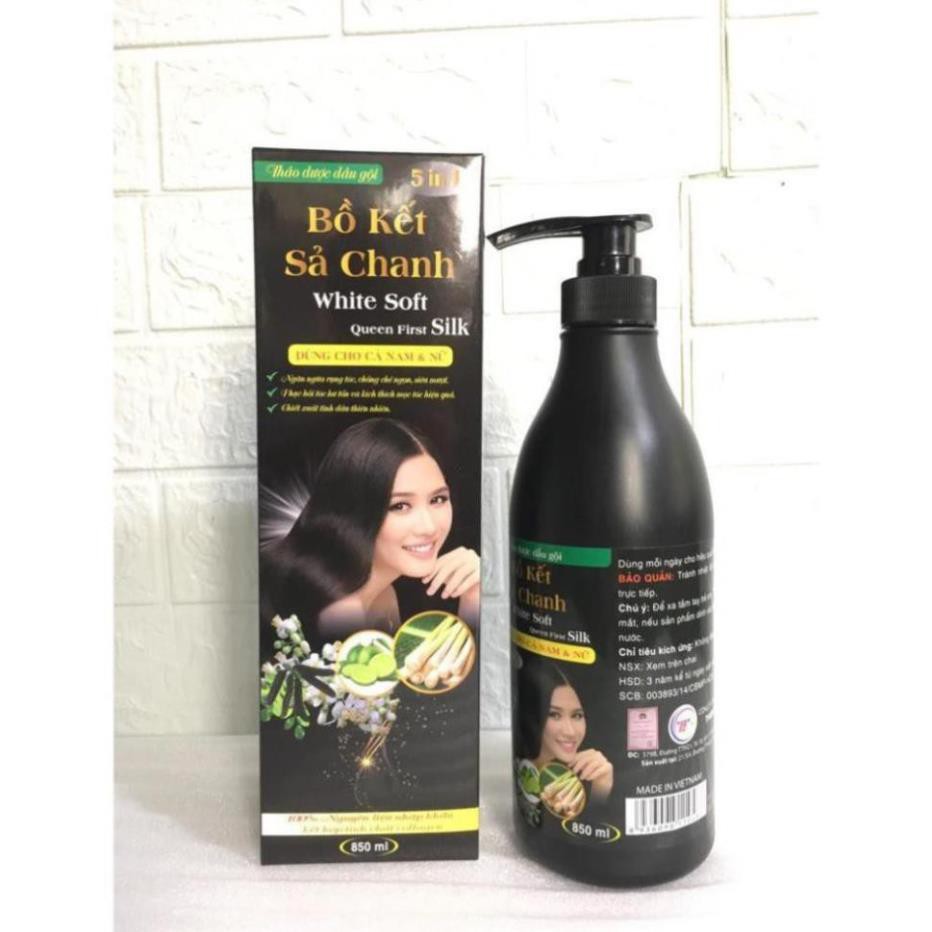 Dầu Gội Bồ Kết Sả Chanh White Soft 850ml cao cấp 5 trong 1 | BigBuy360 - bigbuy360.vn