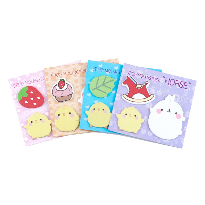 Z0290 (restock) Giấy Note Ghi Chú Thỏ Molang 3in1 Ngộ Nghĩnh Bukao