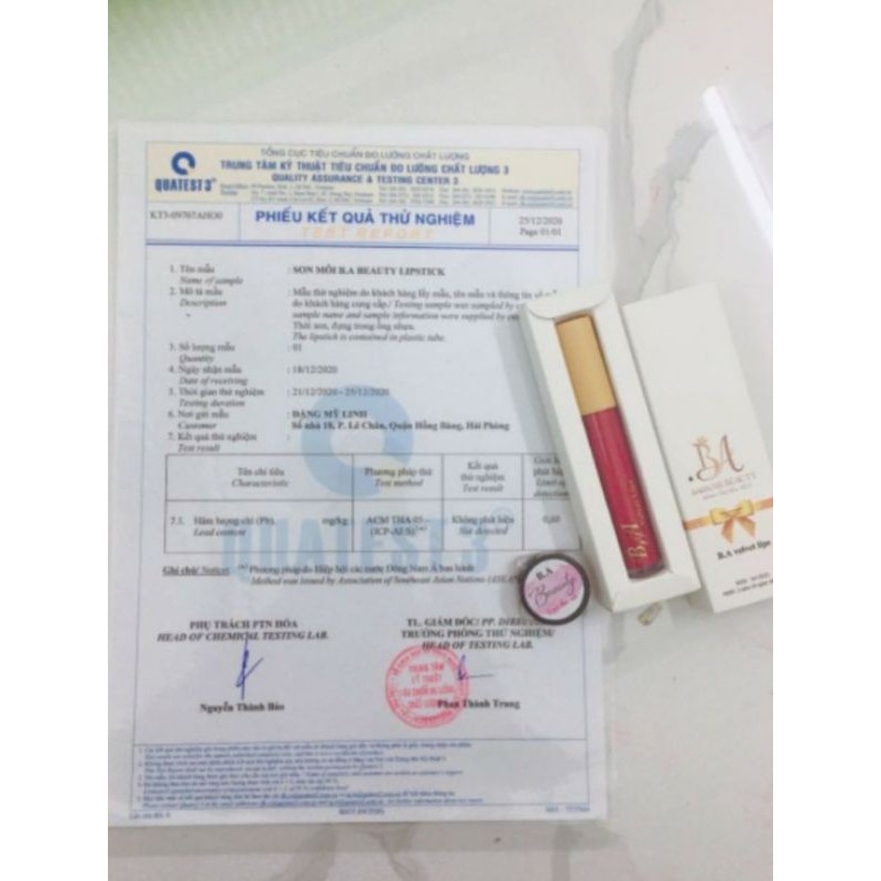 SON B.A [ CAM VÀNG] Son Kem Lì Nắp Vàng Cao Cấp B.A 2021 tặng kèm ủ môi | BigBuy360 - bigbuy360.vn