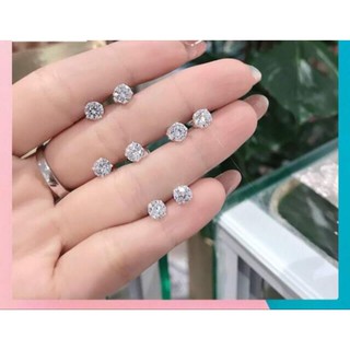 Bông tai nụ size trung đá saphia cao cấp.