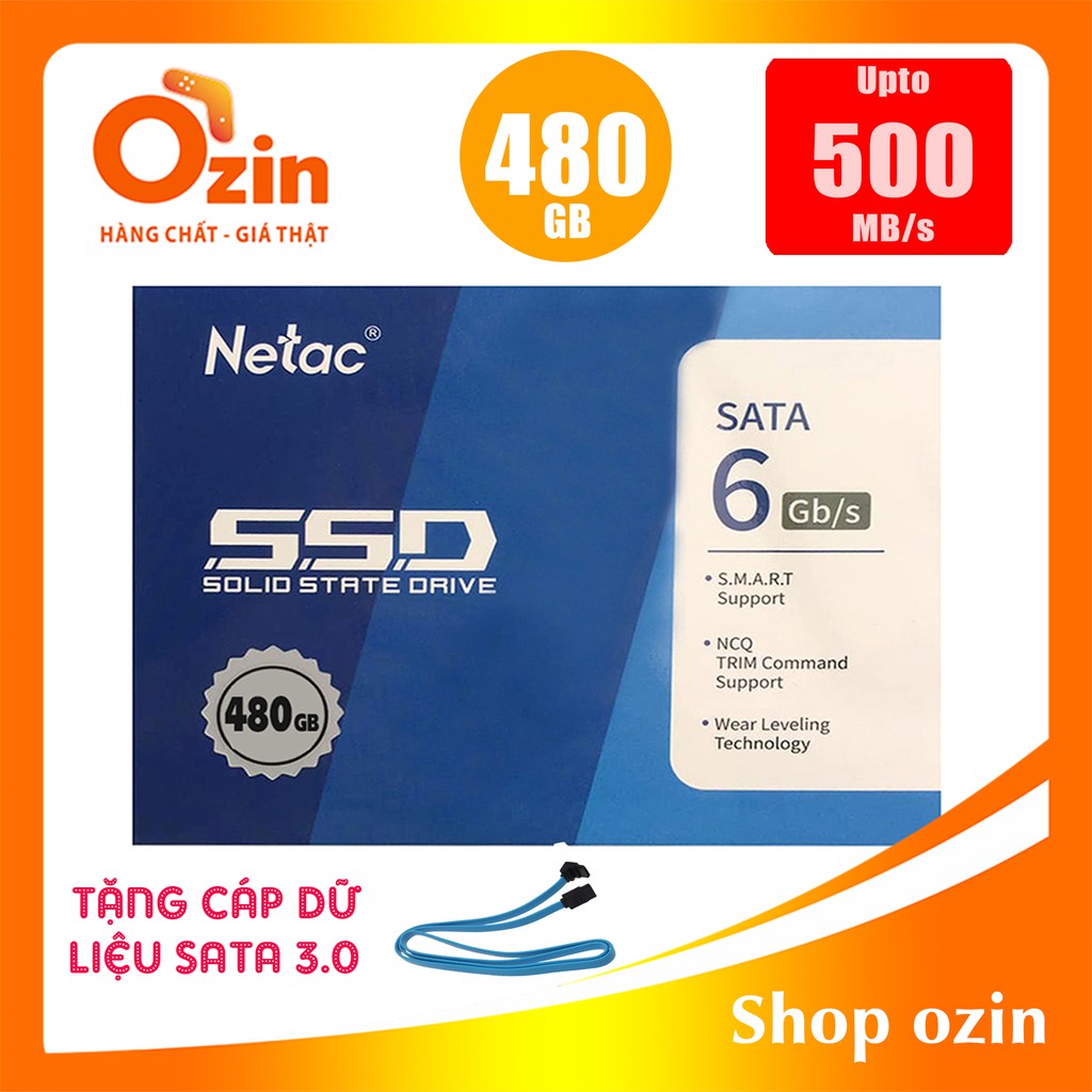 [RẺ VÔ ĐỊCH] Ổ cứng SSD Netac 480GB 256GB 128GB SATA III 2.5 inh