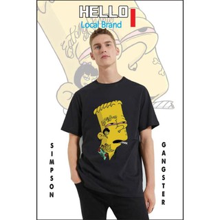 Áo phông tay lỡ dáng Unisex freesize Nam Nữ design by HELLO thuộc bộ sưu tập SIMPSON GANGSTER - Mã sp : Ap_Simpson_06