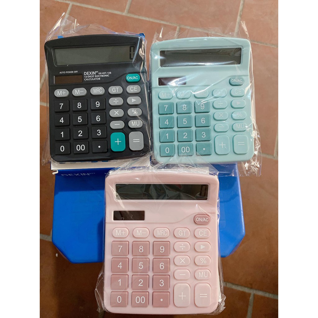 MÁY TÍNH 12 SỐ DÙNG PIN VÀ NĂNG LƯỢNG MẶT TRỜI MÀU SẮC ĐÁNG YÊU-giadungsieure