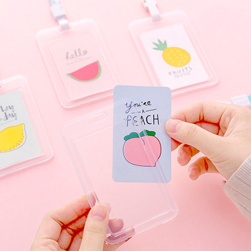 Bao đựng thẻ trong suốt chống thấm nước kèm dây đeo dễ thương | BigBuy360 - bigbuy360.vn