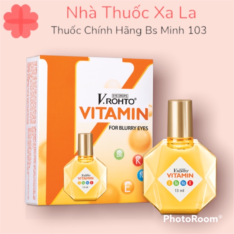 Nhỏ Mắt V.rohto Vitamin Rohto Cải Thiện Thị Lực Mắt Mờ Chai 13Ml