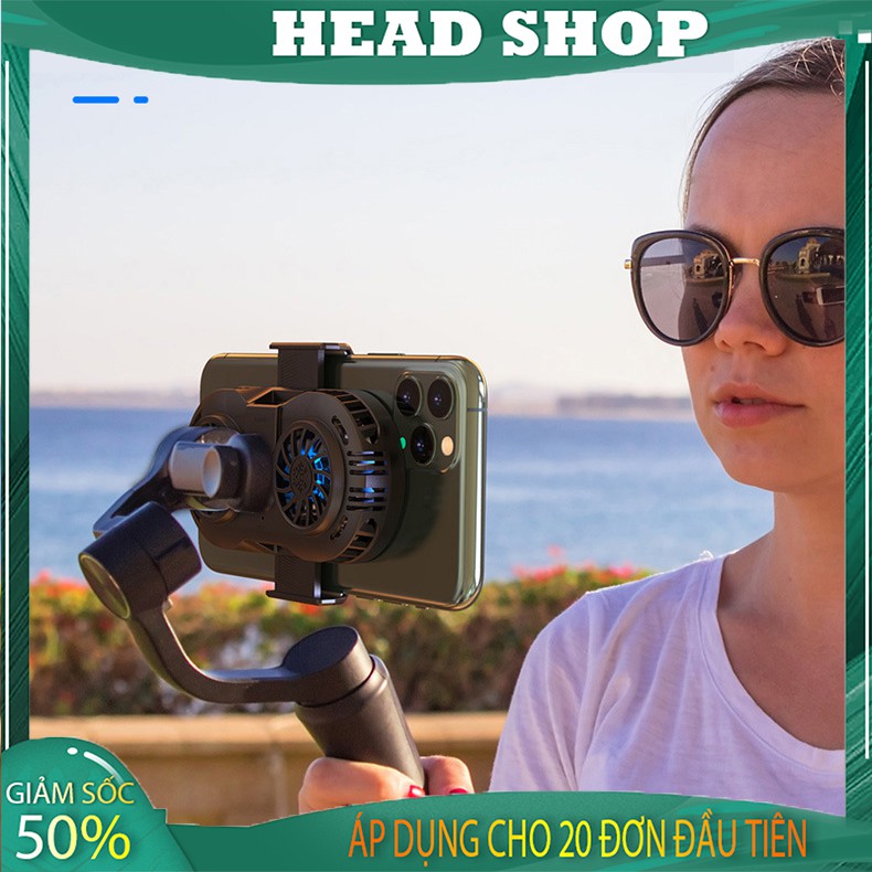 Quạt tản nhiệt điện thoại 2 quạt sò nóng lạnh memo AH102 Gaming giá rẻ HEADSHOP