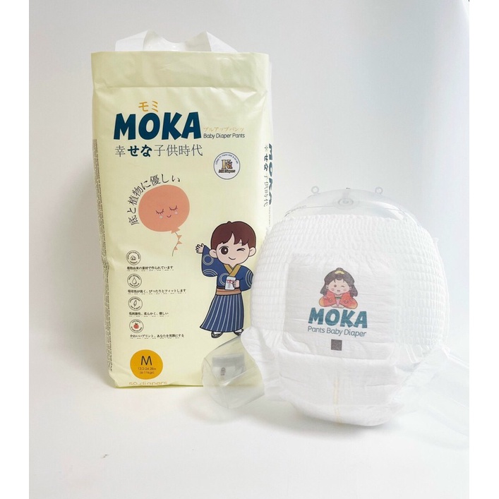 100 miếng-50m Bỉm Quần Moka size M L XL XXL XXXL