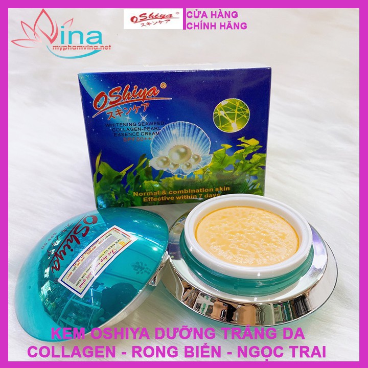 Kem dưỡng trắng da Oshiya Collagen Rong Biển Ngọc Trai