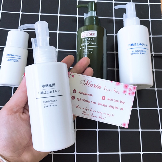 (Chuẩn store Muji Nhật) Kem chống nắng Sunscreen Muji nội địa Nhật