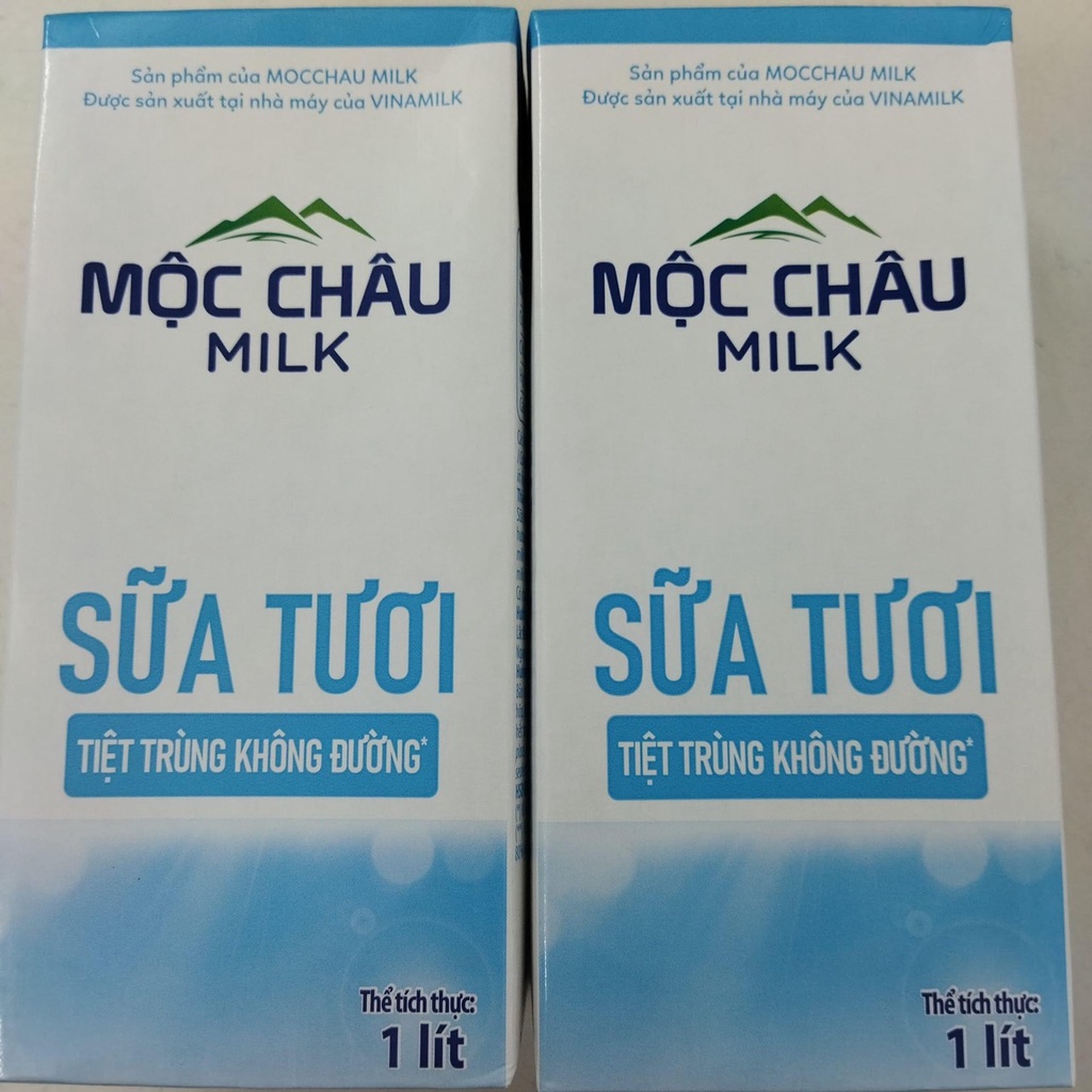 Sữa tươi  không đường 1 lít Mộc Châu