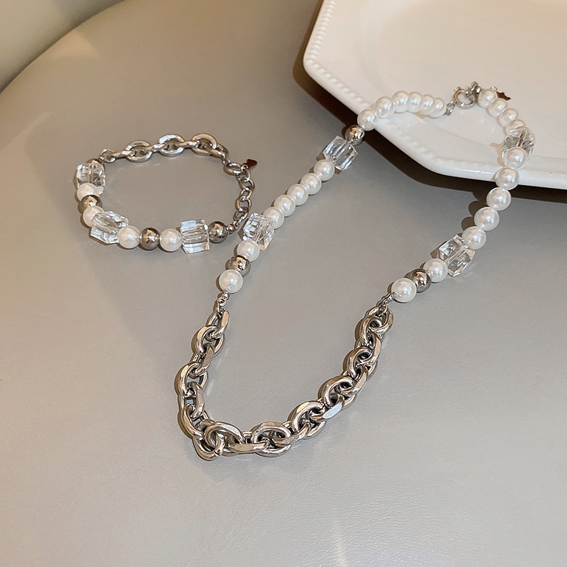 Dây chuyền/ Vòng tay đính ngọc trai nhân tạo/ pha lê giả thời trang Hàn Quốc
