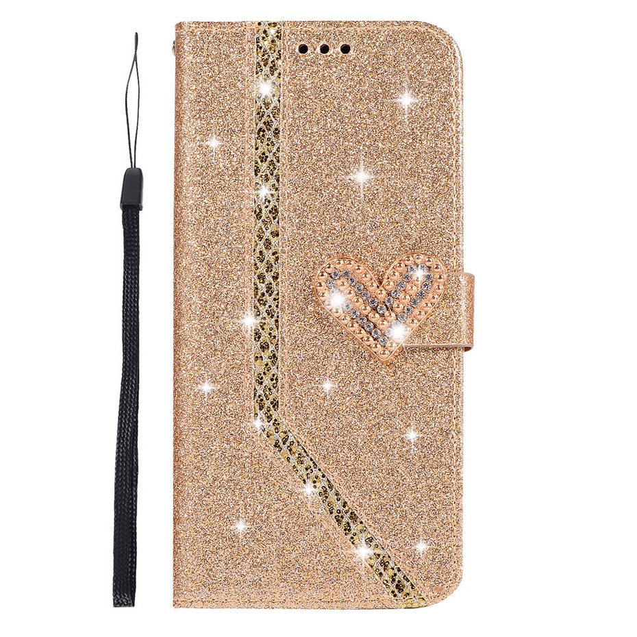 Ốp Bao Da Điện Thoại Mềm Đính Kim Tuyến Cho Samsung Galaxy S23 S22 S21 S30 S20 Ultra S8 S9 S10 Plus S7 Edge Ốp