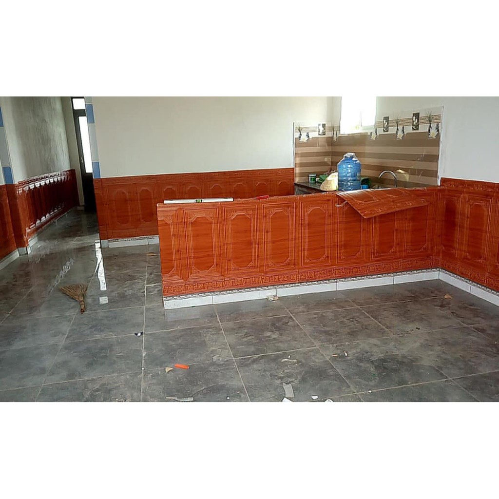 Xốp dán chân tường khổ lớn 70x90 cm sẵn keo - Hoa Văn  Giả Gỗ  TRƠN