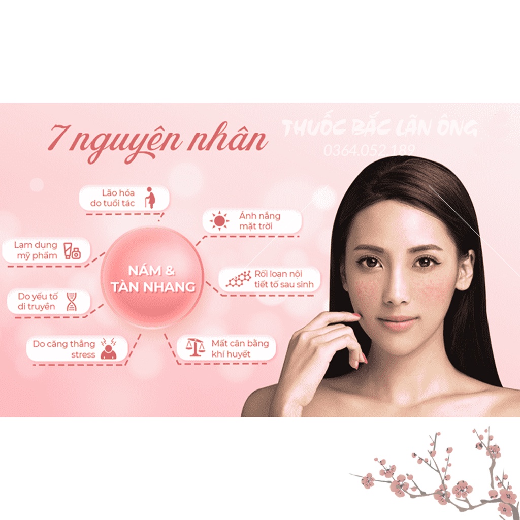 Bột dưỡng da mờ thâm (Bột hữu cơ, mask tự nhiên, giảm thâm nám, chống lão hóa, cấp ẩm)- Thuốc Bắc Lãn Ông