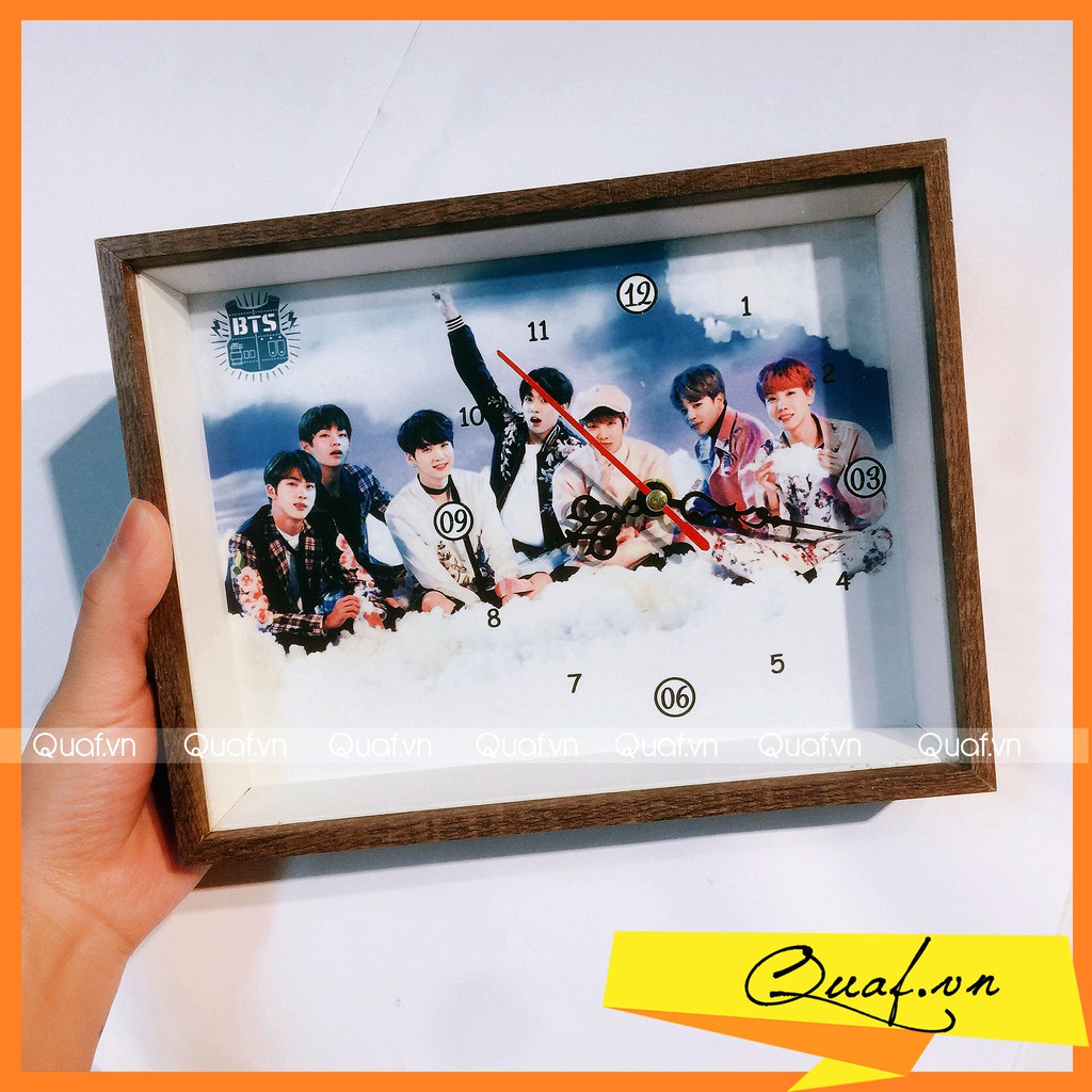 ĐỒNG HỒ HỘP GỖ IN ẢNH GOKIN - KHUNG KÍNH