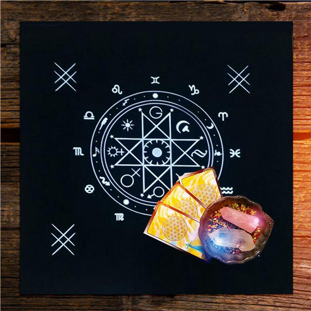 Khăn trải bàn họa tiết bài tarot cỡ 50x50cm