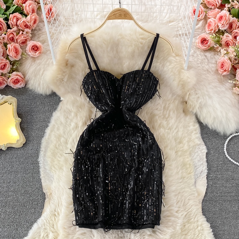 🌸Hàng Order🌸 Váy Đầm Body 2 Dây Đính Kim Sa Lấp Lánh Tiệc Cưới Sexy Sang Chảnh🌸Hàng Quảng Châu