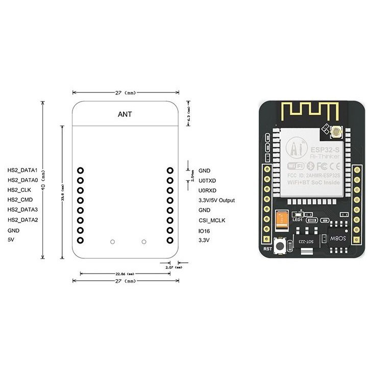 Module ESP32-CAM - ESP32 có tích hợp Camera , WiFi , Bluetooth 4.2