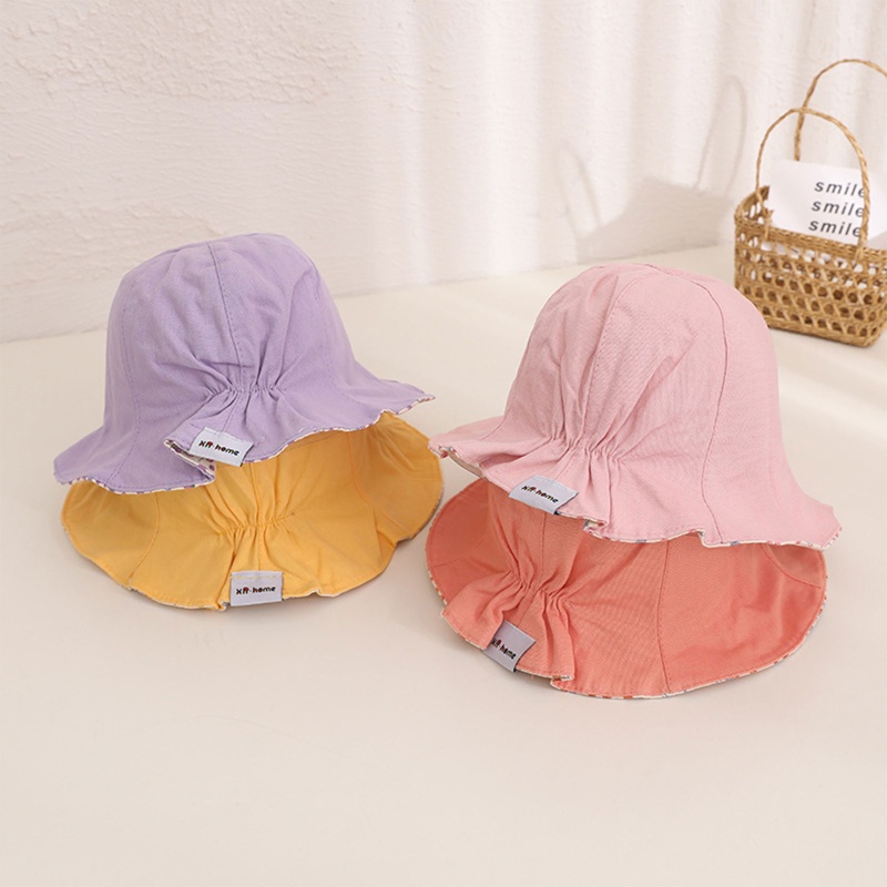 Nón Bucket Hai Mặt Họa Tiết Hoa Thời Trang Đi Biển Mùa Hè Cho Bé
