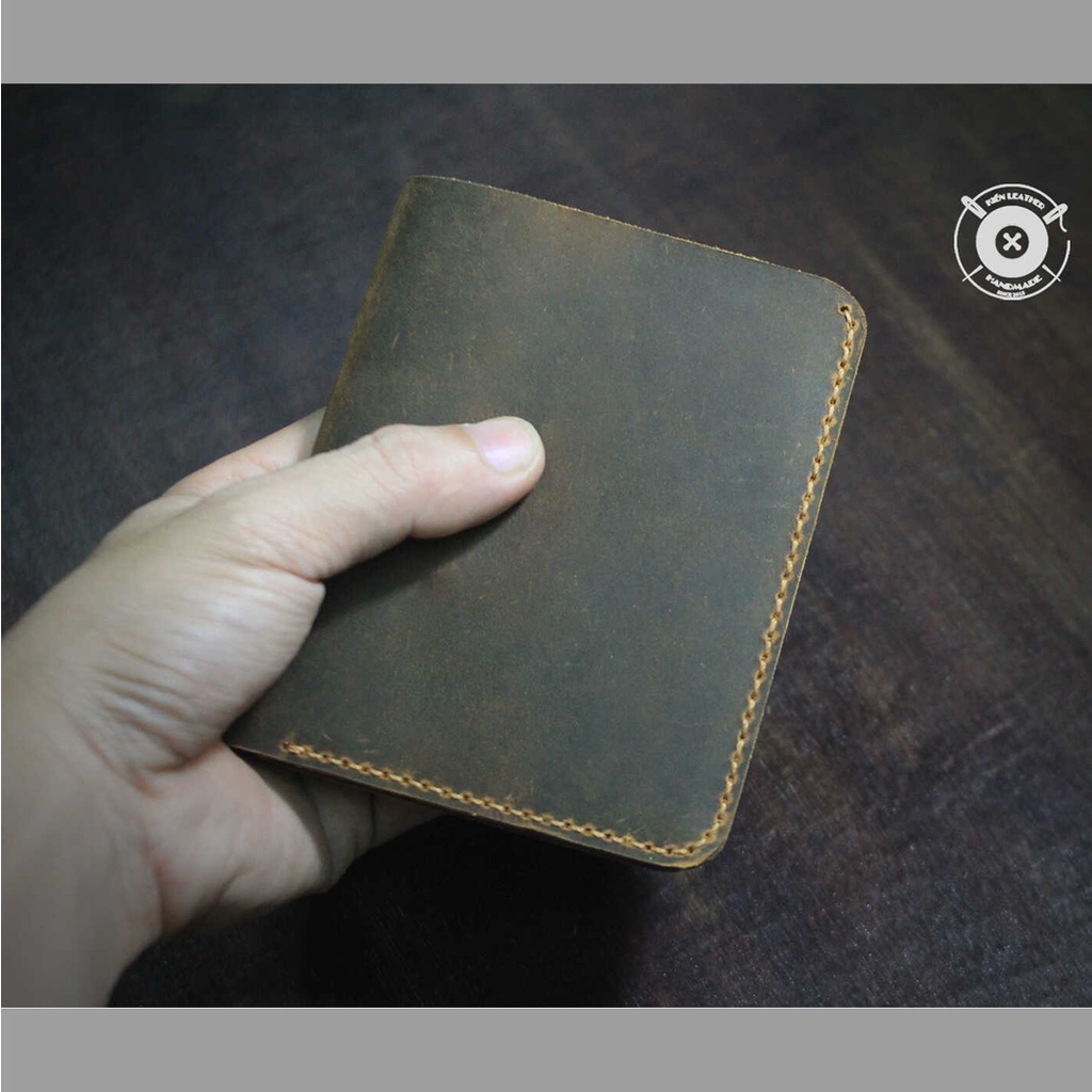 Ví da nam ,Ví nam dáng đứng, Size cổ điển Kiến Leather