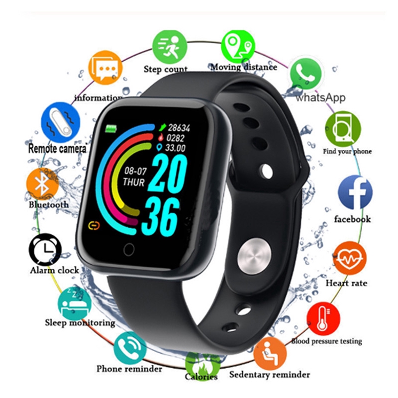【STOCK】B75S Đồng hồ thông minh LED và cảm ứng siêu mượt, hiển thị Cuộc gọi, Tin nhắn, Messenger, Theo dõi sức khoẻ, hàng công ty