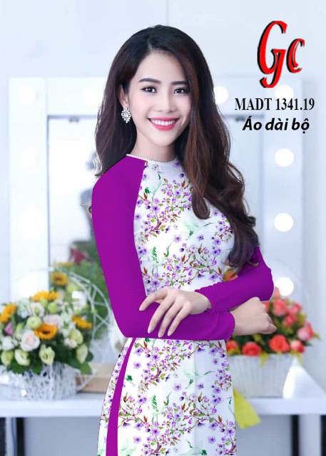 Vải Áo Dài Tằm Ý/ Lụa Nhật Hoa & Chim Đều