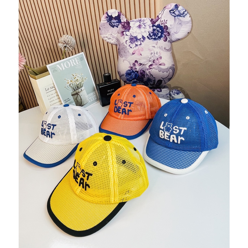 Mũ lưỡi trai lưới thoáng khí dành cho bé chữ thêu siêu bền - Hàng Quảng Châu Cao Cấp (M19)