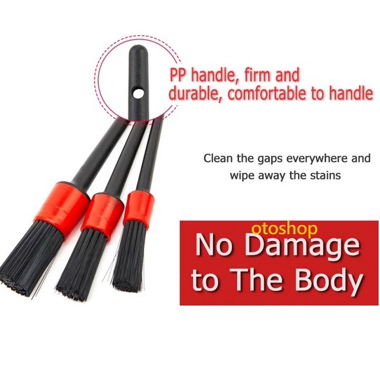 Bộ 5 chổi cọ rửa vệ sinh nội ngoại thất xe ô tô