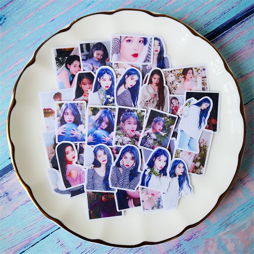 Set 40 miếng dán trang trí sổ tay hình IU Lee Ji Eun Q-2