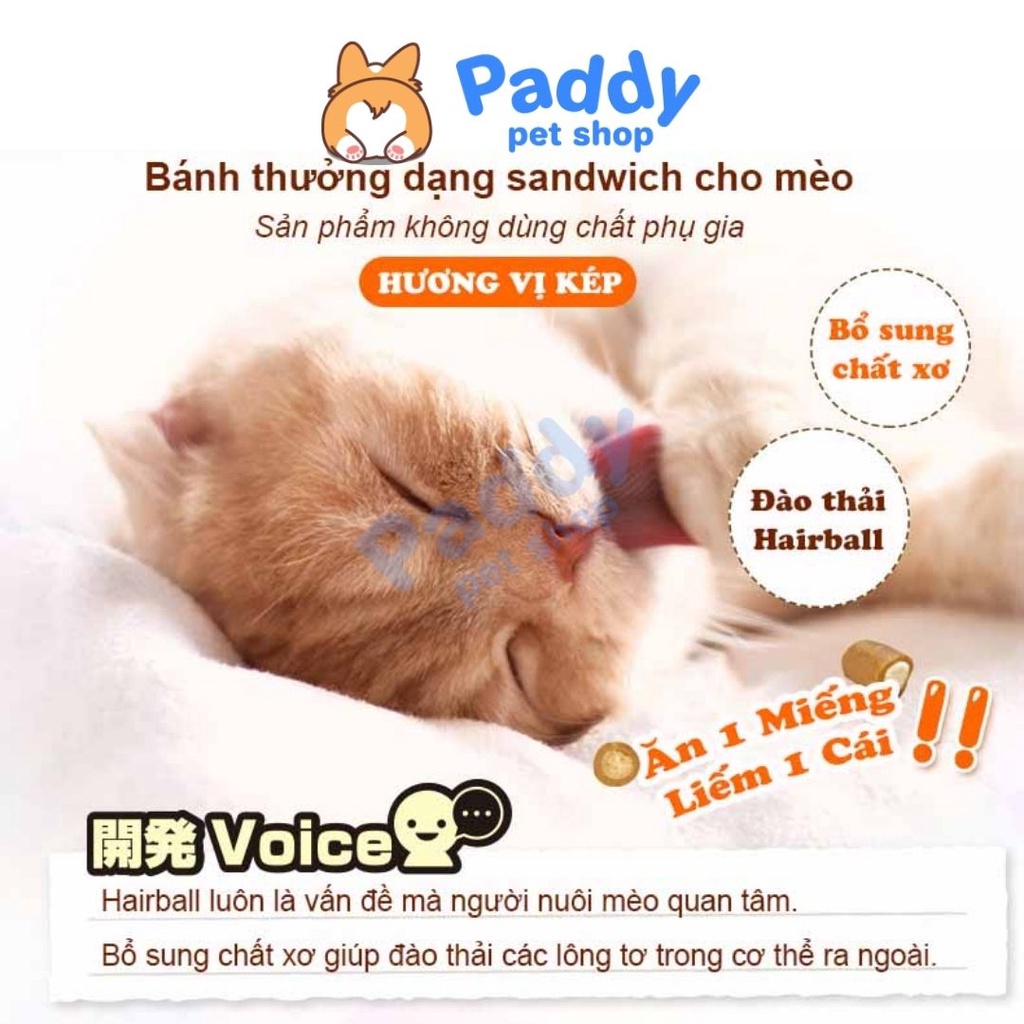 Viên Cá Ngừ CattyMan Snack Tiêu Búi Lông Cho Mèo 30g