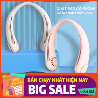 Quạt đeo cổ không cánh tiện lợi, Quạt mini đeo cổ siêu phẩm mùa hè 2022
