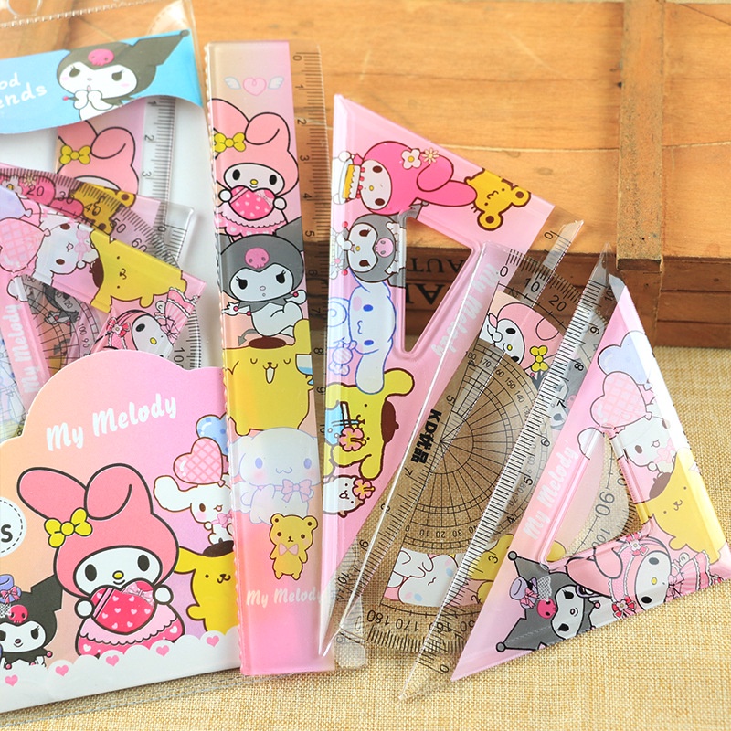 Bộ 4 Thước Dây 15cm Họa Tiết Hoạt Hình Xinh Xắn Dùng Trong Trang Trí