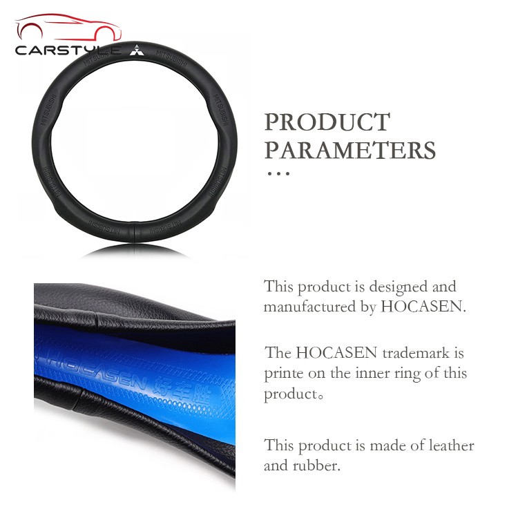 Bọc vô lăng ô tô từ da bò thật cao cấp cho Mitsubishi Pajero Xpander Montero Lancer Pajero sport Outlanger ASX Triton