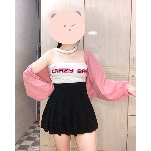 Áo croptop/ khoác tay bồng bigsize